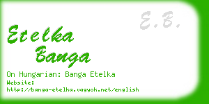 etelka banga business card